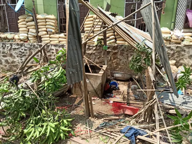 ၂၀၂၅ မေ ၁၀ ရက်က လေကြောင်းဗုံးကြဲခံရတဲ့ မန္တလေးတိုင်း၊စဥ့်ကူးမြို့နယ် ကျည်တောက်ပေါက်ရွာအခြေအနေ