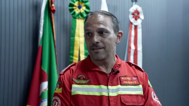 Rudnei Silva dos Santos, presidente comandante dos bombeiros voluntáriosbetesporteEldorado