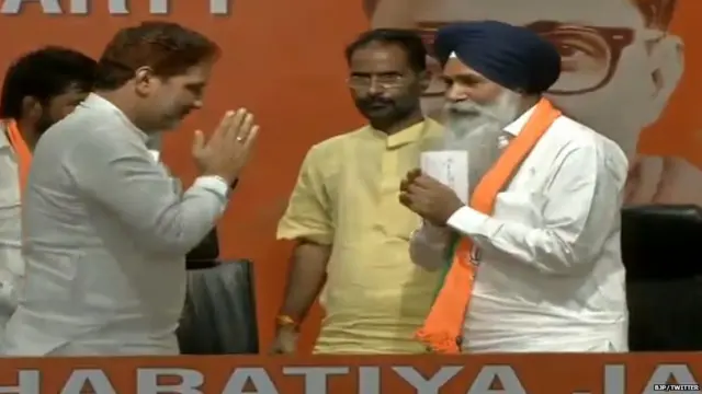 ਬਲਕੌਰ ਸਿੰਘ ਭਾਜਪਾ ਵਿੱਚ ਸ਼ਾਮਿਲ ਹੁੰਦੇ ਹੋਏ