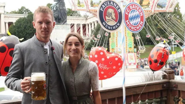 یولیان ناگلزمن، سرمربی پیشین بایرن مونیخ و دوست دخترش لنا وورزنبرگر