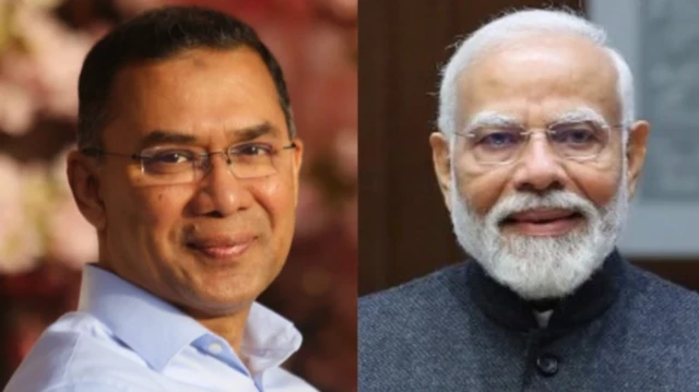 প্রধানমন্ত্রী তারেক রহমান ও প্রধানমন্ত্রী নরেন্দ্র মোদী