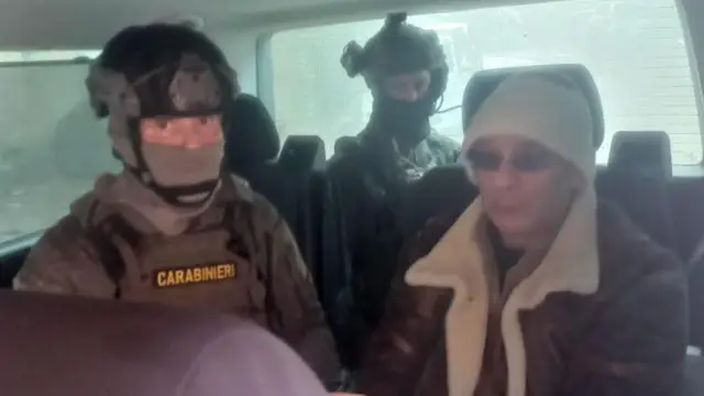 Скриншот, на котором запечатлен Маттео Мессина Денаро — самый разыскиваемый мафиозный босс страны — после его ареста