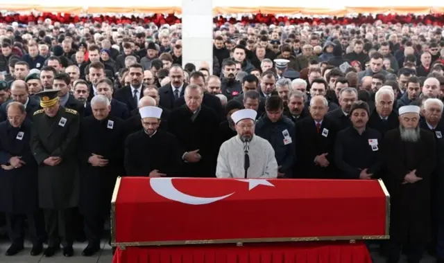 Afrin'de hayatını kaybeden Piyade Astsubay Üstçavuş Musa Özkalkan için düzenlenen cenaze töreni