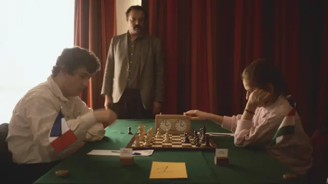 Judit Polgar, jugadora húngara de ajedrez, con 12 años