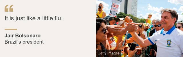 Brazil president Jair Bolsonaro greeting fans on 15 March