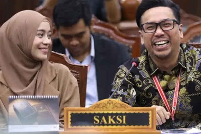 Lesti Kejora dan Sammy Simorangkir di MK, 22 Juli 2025.
