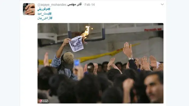 توییت یک معترض به طرح دوفوریتی "مقابله با برهمزنندگان مراسم رسمی"