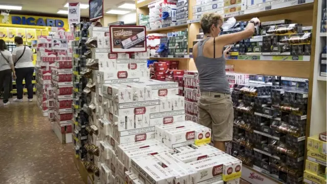 Una venta de cigarillos en Francia.