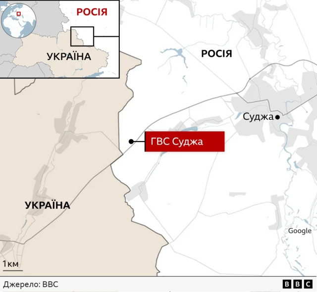 мапа курської області, суджа, газова станція 