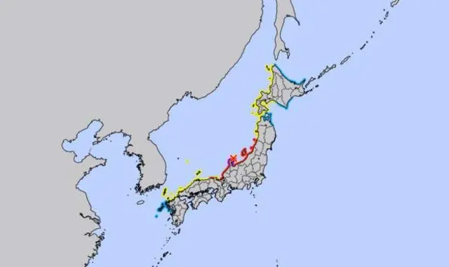 tsunami warning area