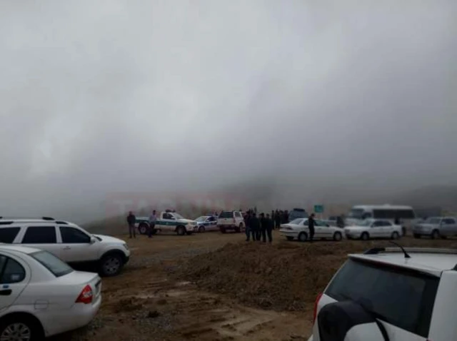 صور من الأحوال الجوية في منطقة تحطم المروحية