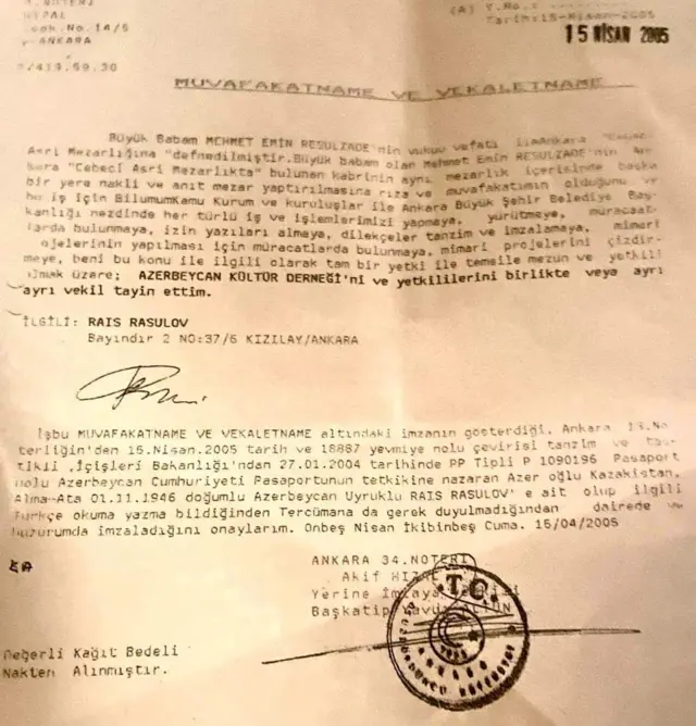 Rəsulzadənin məzarı