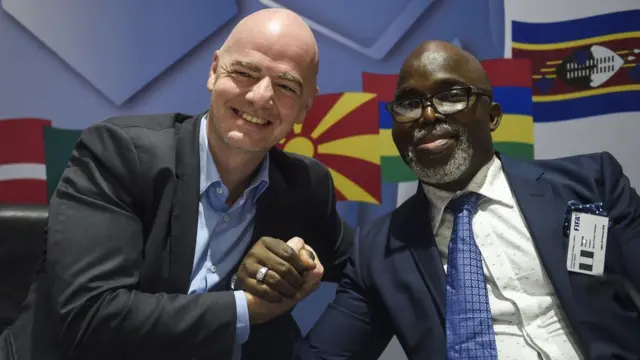 Amaju Pinnick na Gianni nfantino, onyeisi FIFA