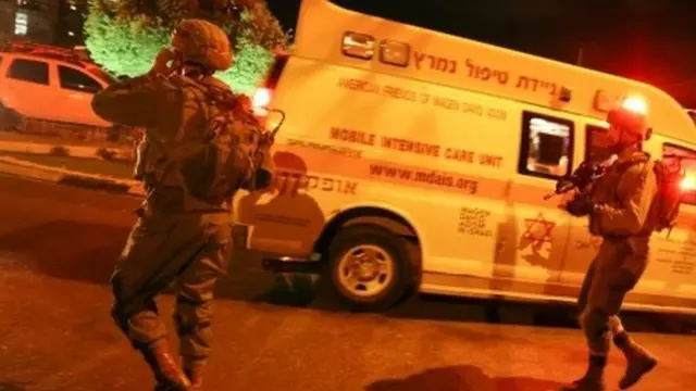 The aftermath of an attack in Elad, Israel