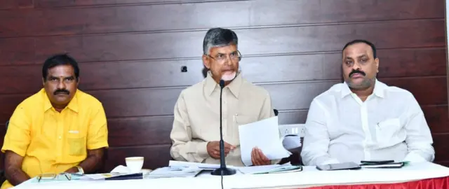 చంద్రబాబు నాయుడుతో నిమ్మల, అచ్చెన్నాయుడు
