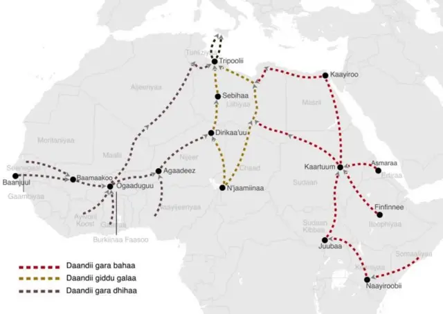 Daandii godaantonni Awurooppaa seenuuf hordofan