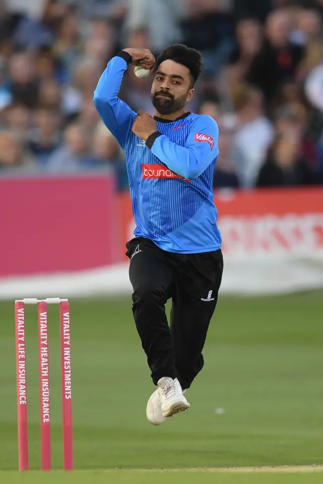 રાશિદ ખાનની બૉલિંગ