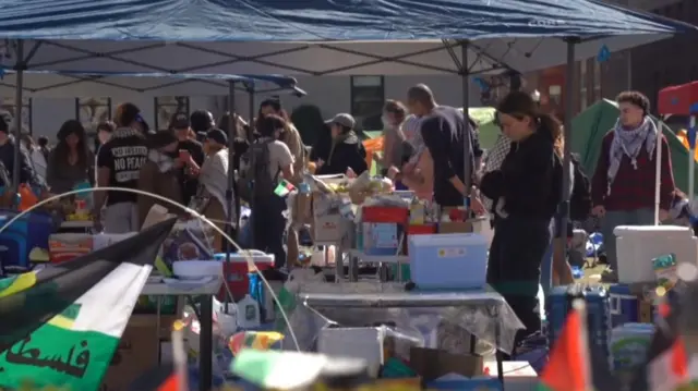 columbia university campus protest