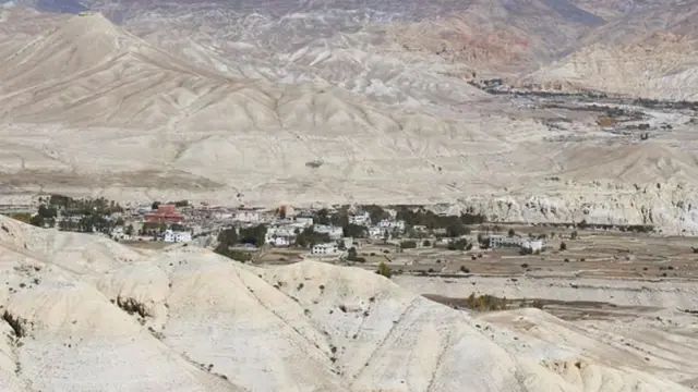 मुस्ताङ जिल्लाको एउटा गाउँ