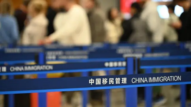 中国移民管理的排队点