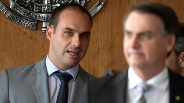 Eduardo Bolsonaro e Jair Bolsonaro