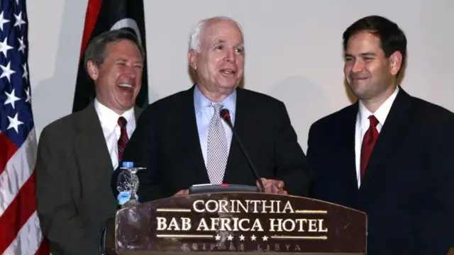 Marco Rubio iyo siyaasigii geeriyooday John McCain ka dib dhimashadii Qadaafi