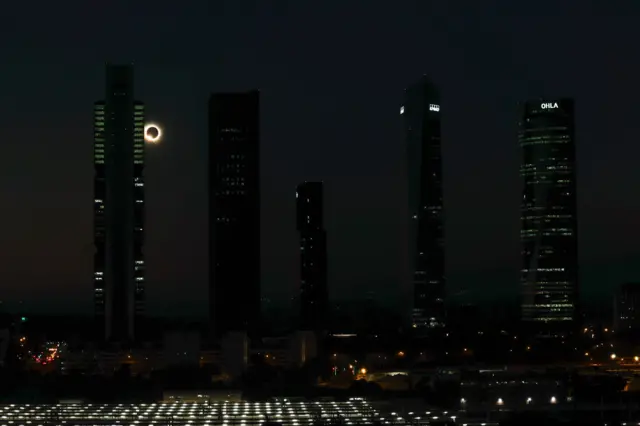 Dia escureceu em Madri, Espanha