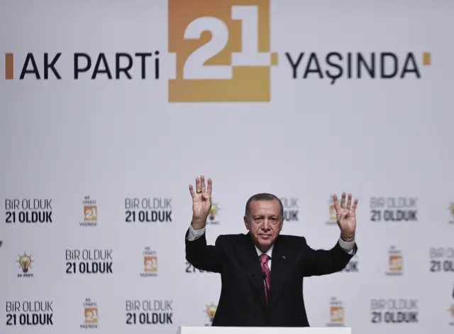 Cumhurbaşkanı ve AKP Genel Başkanı Recep Tayyip Erdoğan