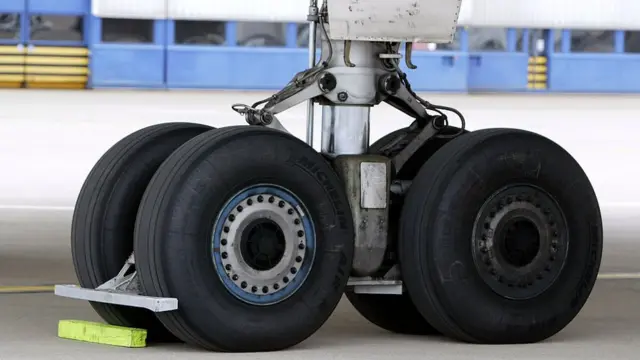 Train d'atterrissage d'un avion Concorde d'Air France (illustration).