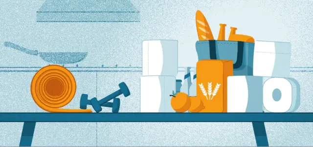 Ilustración de productos de hogar