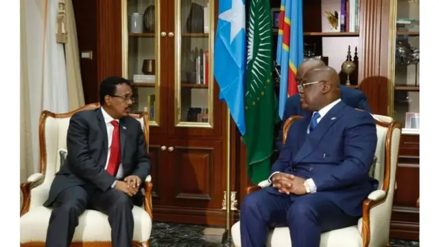 Madaxweynaha Soomaaliya iyo dhiggiisa Jamhuuriyadda Dimuqraadiga ee Koongo