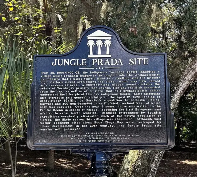 Une plaque commémorative indique désormais l'endroit où Estevanico et les autres membres de l'expédition Narváez ont débarqué à St Petersburg, en Floride 