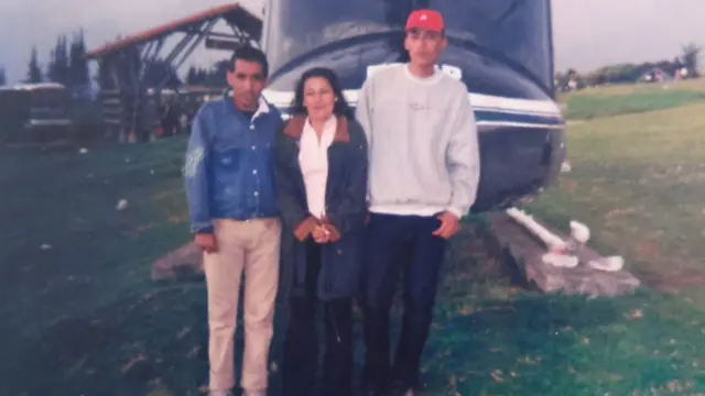 Rubiela Giraldo con su hijo