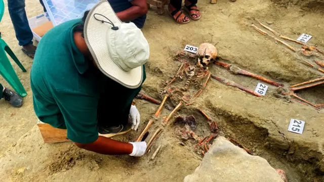 චෙම්මනි සමුහ මීනිවළ ආශ්රිතව කැනීම් සිදුකරන ආකාරය