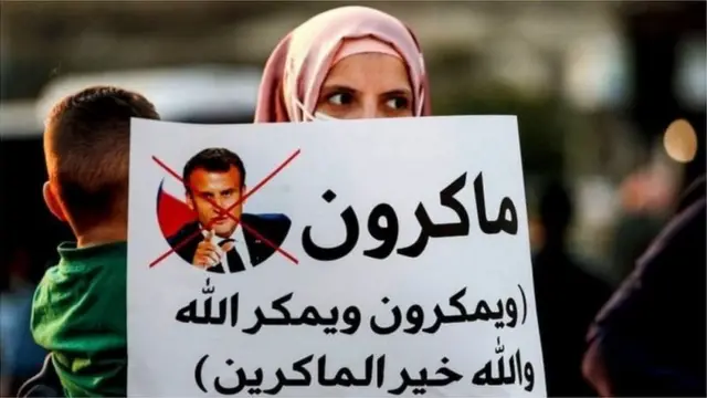 मैक्रों का विरोध-प्रदर्शन