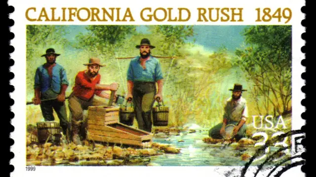 Estampilla con mineros