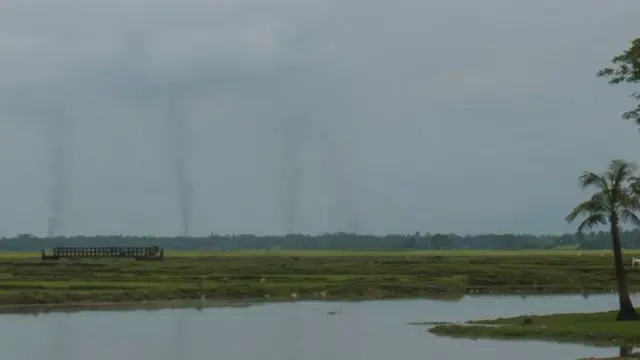 ควันดำลอยขึ้น 4 จุดใกล้กับเมือง อเลล ตัน จอ เมื่อวันที่ 7 ก.ย.