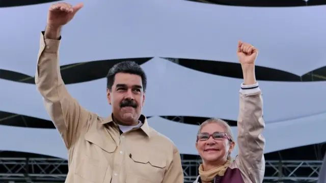 Nicolás Maduro y Cilia Flores