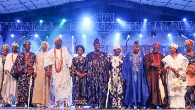 Dignitries wey come di African Drum festival