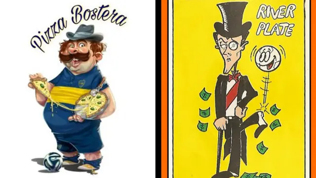 Caricaturas de Boca y River