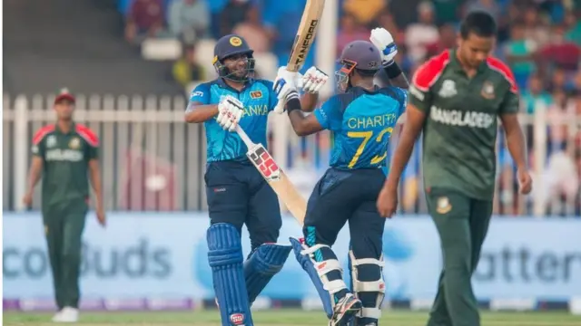 Sri Lanka team after wining the martch