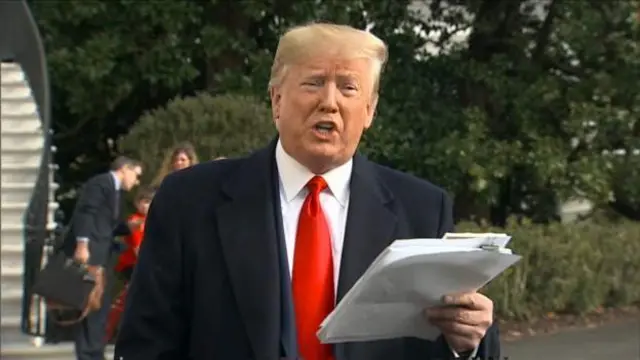 دونالد ترامپ با رد اتهامات دموکرات ها را به تلاش برای کنار زدنش از قدرت متهم می کند