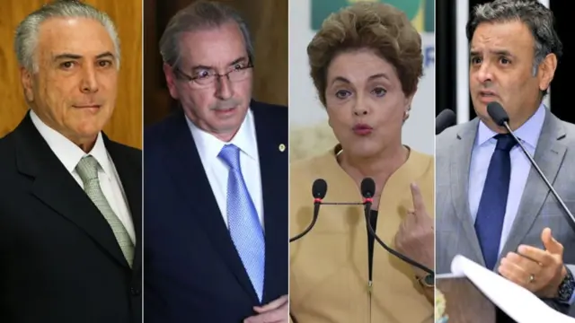 Temer, Cunha, Dilma e Aécio