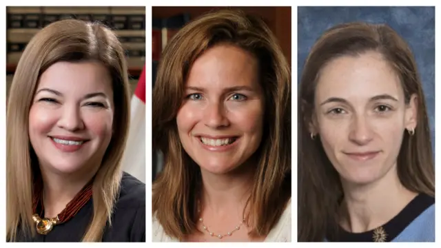 Barbara Lagoa, Amy Coney Barrett e Kate Comerford Todd