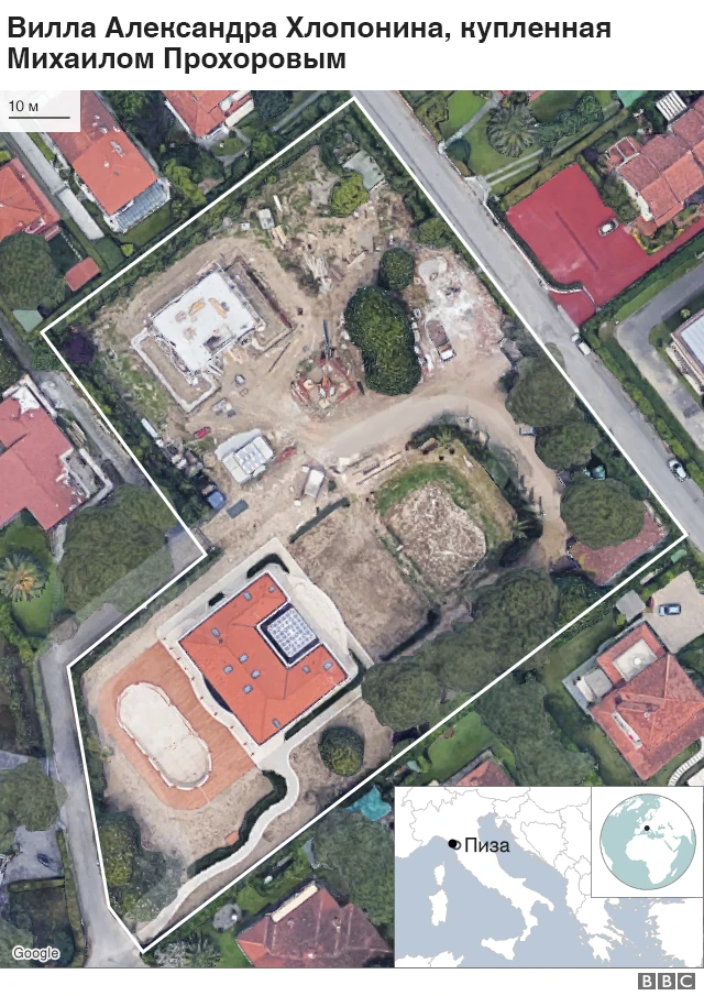 Измерения дома и участка в Google Maps показали, что его размеры совпадают с указанными в декларациях Хлопониных