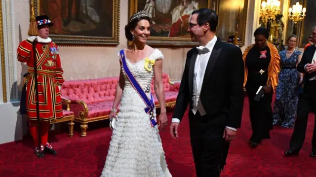 герцогиня Кембриджская и Стивен Мнучин