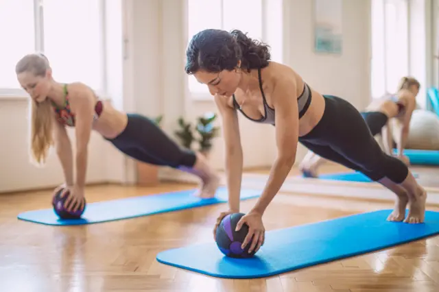 Women in the fitness center