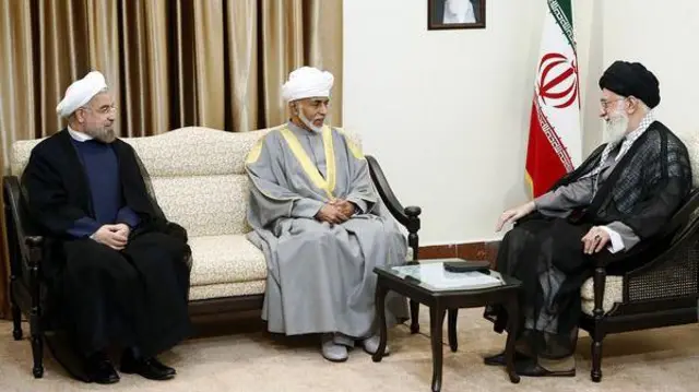 دیدار سلطان قابوس با علی خامنه ای