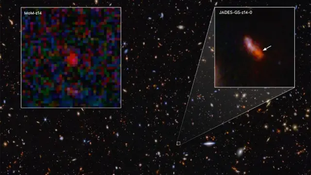 Imagem das duas galáxias