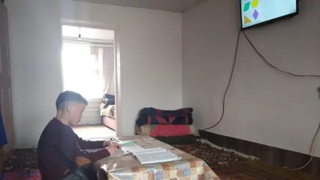 Тоо арасындагы мектеп окуучусу